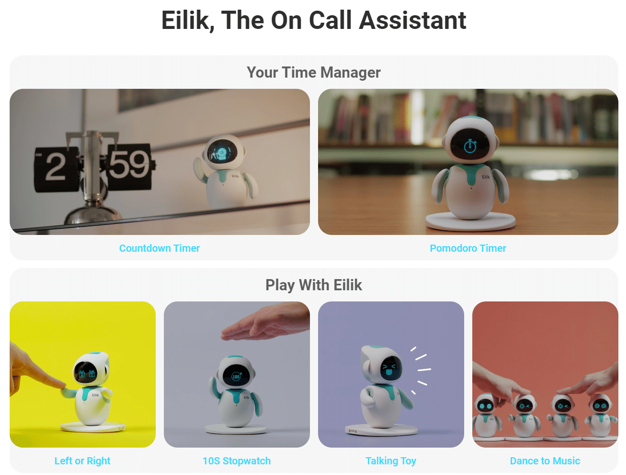 Eilik Emo Ai Toy Robot - เพื่อนหุ่นยนต์อัจฉริยะสำหรับเด็ก - Image 4
