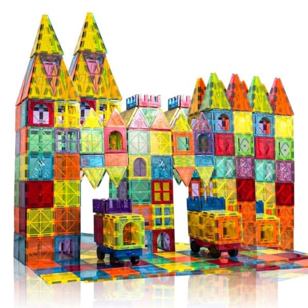 ShinleCube 3D DIY Magnetic Tiles – ชุดบล็อกแม่เหล็กเพื่อการสร้างสรรค์ STEM TOYS - 32-120ชิ้น/Set - Image 4