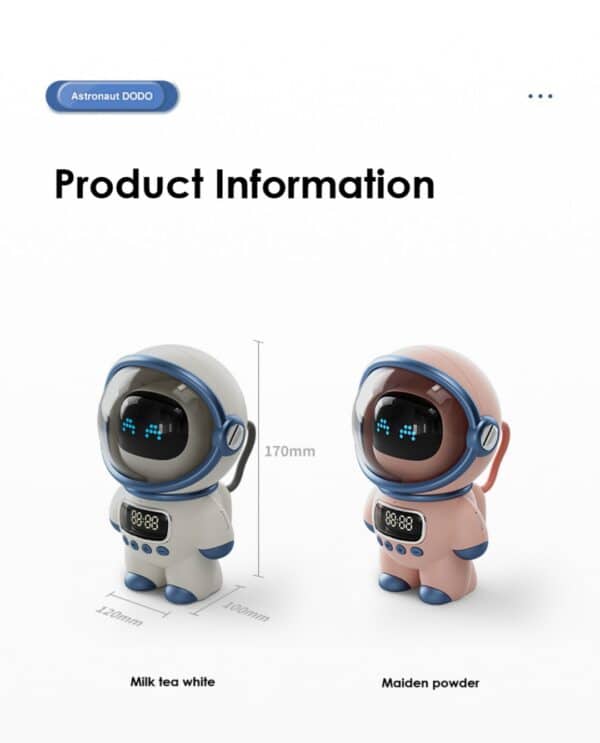 ลำโพงไร้สายขนาดเล็กอัจฉริยะ Minimality Smart Astronaut Speaker AI Robot พร้อมฟังก์ชันนาฬิกาปลุก ไฟกลางคืน - Image 7