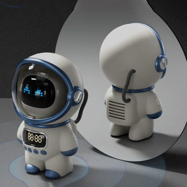 ลำโพงไร้สายขนาดเล็กอัจฉริยะ Minimality Smart Astronaut Speaker AI Robot พร้อมฟังก์ชันนาฬิกาปลุก ไฟกลางคืน - Image 11