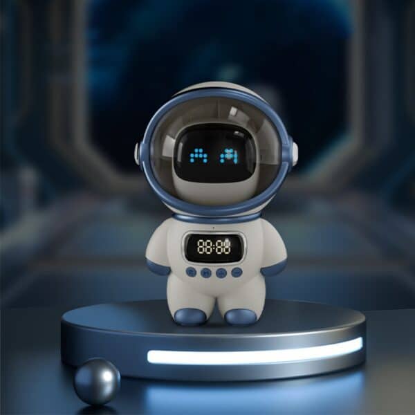 ลำโพงไร้สายขนาดเล็กอัจฉริยะ Minimality Smart Astronaut Speaker AI Robot พร้อมฟังก์ชันนาฬิกาปลุก ไฟกลางคืน - Image 12